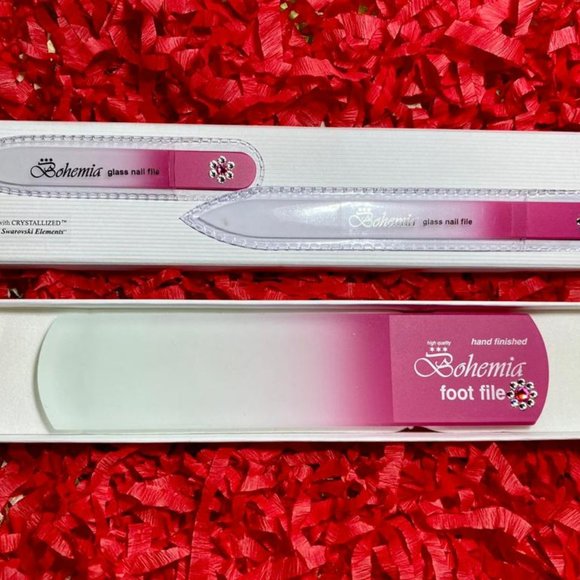 Glass Nail File Set (3 items) 140 and 90 Millimeters Nail File and Foot Nail F - Picture 1 of 6